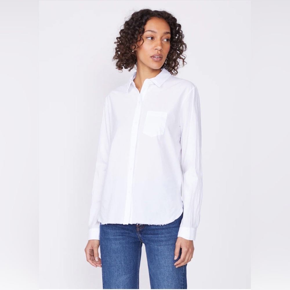 Stateside Poplin Classic Button Down in White